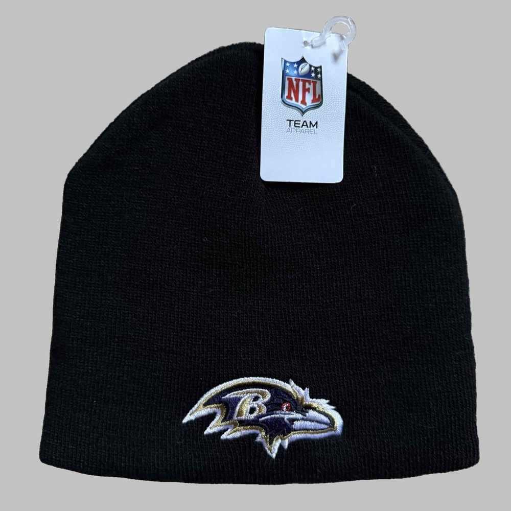 Baltimore Ravens beanie black NFL Team Apparel one size fits all NWT